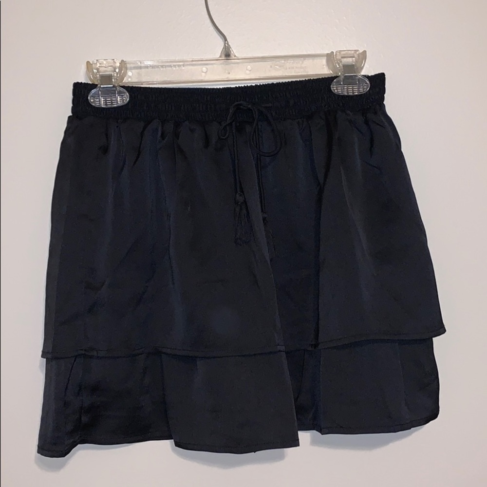 Abercrombie and Fitch Satin Ruffle Skirt